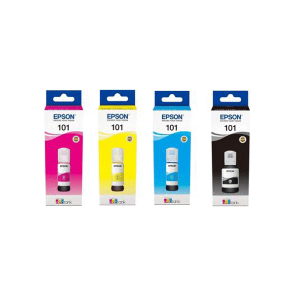 ابسون EPSON 101 حبر سائل أسود والوان أصلية